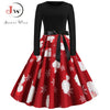 Image of Winter Dresses Women 50S 60S Vintage Robe Swing Pinup