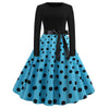 Image of Winter Dresses Women 50S 60S Vintage Robe Swing Pinup