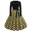 Image of Winter Dresses Women 50S 60S Vintage Robe Swing Pinup