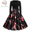 Image of Winter Dresses Women 50S 60S Vintage Robe Swing Pinup