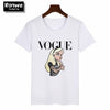 Image of Women 2020 Summer Graphic Tee Shirt Funny Princess Vogue