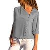 Image of 2020 Long Sleeve Women Blouses and Skew Collar Solid Office Shirt Casual