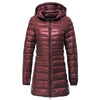 Image of Ultra Light Down Jacket for Women made With Hooded Down Coat Female Big Size Coats