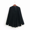 Image of new women long sleeve chiffon pleated blouse shirts