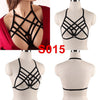 Image of Pentagram Bondage Body Harness Lingerie Goth Crop Cage Bra Lingerie