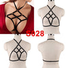 Image of Pentagram Bondage Body Harness Lingerie Goth Crop Cage Bra Lingerie