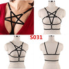 Image of Pentagram Bondage Body Harness Lingerie Goth Crop Cage Bra Lingerie