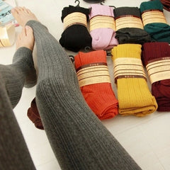 Winter Warm Skinny Slim Leggings Stretch Knitted Thick Stirrup Pants