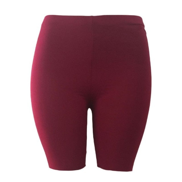 Half High Waist Quick Dry Skinny Bike Short Leggings