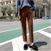 Image of 2020 Autumn New Women Elastic Woolen Pant
