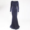 Image of 2020 Elegant O Neck Long Sleeve Sparkle Sequin Maxi Dress