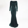 Image of 2020 Elegant O Neck Long Sleeve Sparkle Sequin Maxi Dress