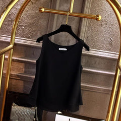 2020 Fashion Brand Women's blouse Summer sleeveless Chiffon shirt
