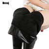 Image of Hot Winter Leggings Thickening Black Leather Leggings