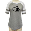 Image of Top Shirt Women Plus Size Raglan Pink T-shirt Tumblr Cropped Cute