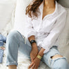 Image of One Pocket Women White Shirt Blouse Long Sleeve