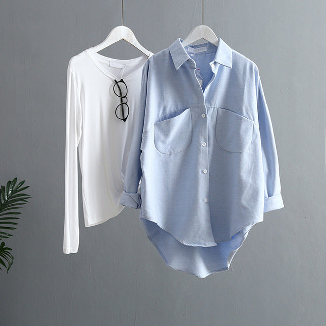 Korean Long Sleeve Blouses for Women Shirts