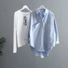 Image of Korean Long Sleeve Blouses for Women Shirts