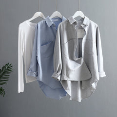 Korean Long Sleeve Blouses for Women Shirts