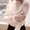 Image of Summer New Women Blouses Slim Bottoming Long-sleeved White Shirt