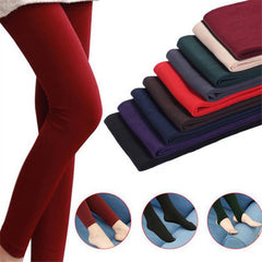 Thick Warm Legging Brushed Lining Stretch Fleece Pants