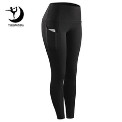 high waist sports legging with pocket for women