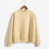 Image of 9 Colors Winter Grey Hoodie Round Neck Long Sleeve Velvet Warm Sweatshirts