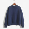 Image of 9 Colors Winter Grey Hoodie Round Neck Long Sleeve Velvet Warm Sweatshirts