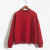 Image of 9 Colors Winter Grey Hoodie Round Neck Long Sleeve Velvet Warm Sweatshirts