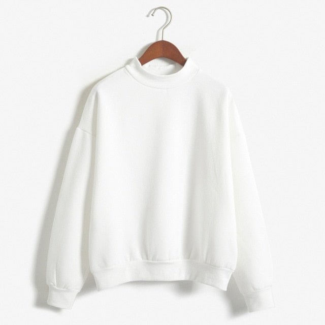 9 Colors Winter Grey Hoodie Round Neck Long Sleeve Velvet Warm Sweatshirts