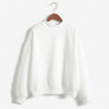 Image of 9 Colors Winter Grey Hoodie Round Neck Long Sleeve Velvet Warm Sweatshirts