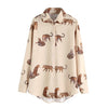 Image of Animal Prints Long Sleeve Blouse Shirt for Women