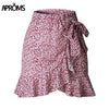 Image of High Waist Bow Tie Skirt Ladies Street wear Slim Bottoms