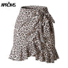 Image of High Waist Bow Tie Skirt Ladies Street wear Slim Bottoms