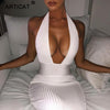 Image of White Off Shoulder Long Bodycon Party Dress