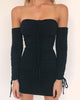 Image of Off Shoulder Long Sleeve Slim Elastic Bodycon Party Dresses