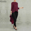 Image of Asymmetrical Tunic Women's Blouse Spring