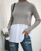 Image of Autumn & Winter Long Sleeve Black Knit Sweater