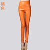 Image of Elastic Stretch Faux Leather Skinny Pencil Pant