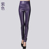 Image of Female Sexy Elastic Stretch Faux Leather Skinny Pencil Pant