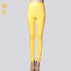 Image of Elastic Stretch Faux Leather Skinny Pencil Pant