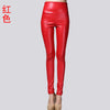 Image of Female Sexy Elastic Stretch Faux Leather Skinny Pencil Pant