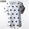 Image of Summer Short Sleeve Women Chiffon Blouse