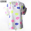 Image of Summer Short Sleeve Women Chiffon Blouse