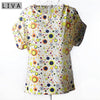 Image of Summer Short Sleeve Women Chiffon Blouse