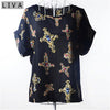 Image of Summer Short Sleeve Women Chiffon Blouse