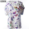 Image of Summer Short Sleeve Women Chiffon Blouse