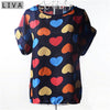 Image of Summer Short Sleeve Women Chiffon Blouse