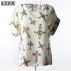 Image of Summer Short Sleeve Women Chiffon Blouse