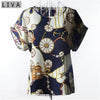 Image of Summer Short Sleeve Women Chiffon Blouse